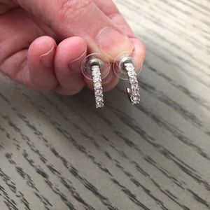 Crystal mini hoop earrings